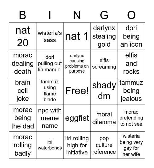 haakdog party bingo Card