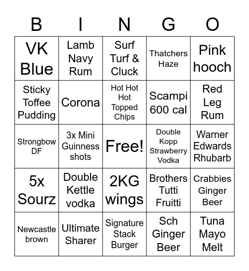 Upsell BINGO Card