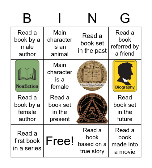 Reading Bingo Card