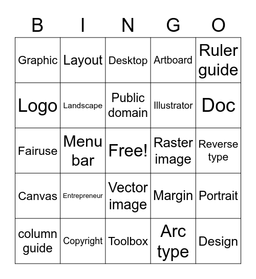 Graphic Review Bingo Card