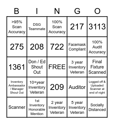 D13 Inventory Bingo Card