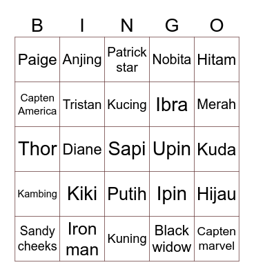 Bingo Card