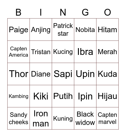 Bingo Card