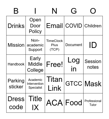 Meeting BINGO Card