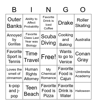5th Bingo Card