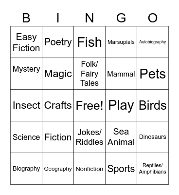 Have You Tried...? Bingo Card