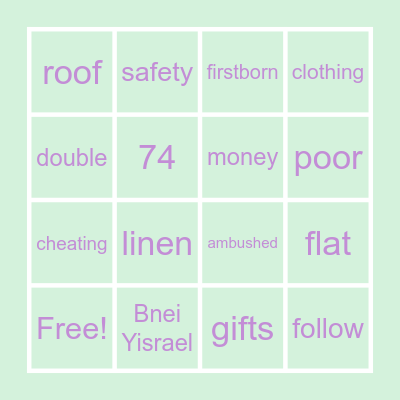 Ki Teitzei Bingo Card