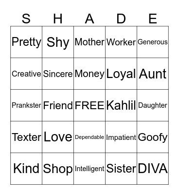 Happy 30th Birthday!!!!!!! Bingo Card