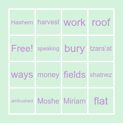 Ki Teitzei Bingo Card