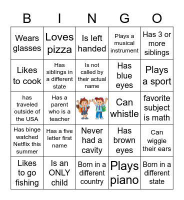 Get to Know Me Bingo Card