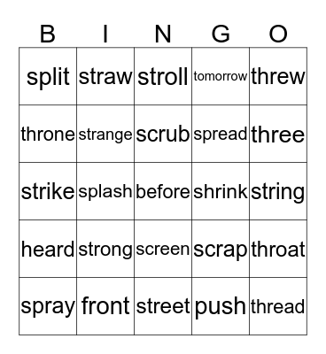 Unit 6 Week 4  Bingo Card
