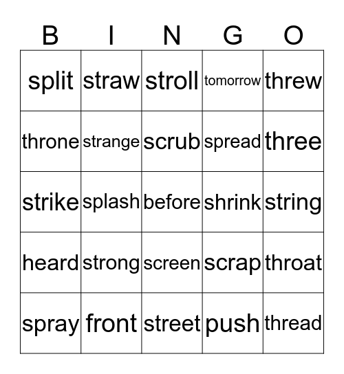 Unit 6 Week 4  Bingo Card