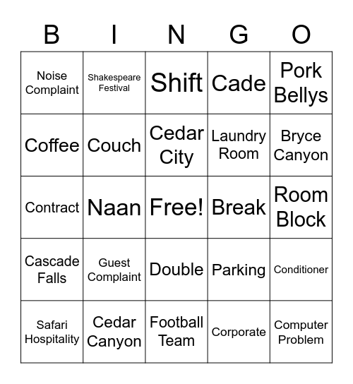 Bingo Card