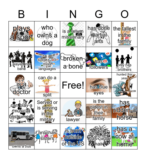 Find Someone Who... Bingo Card