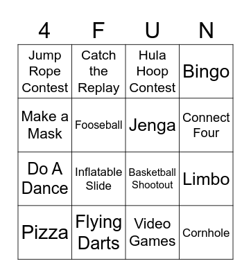 Back to School Bash Bingo Card