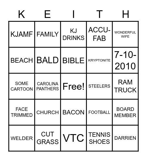 HAPPY 60TH BIRTHDAY Bingo Card