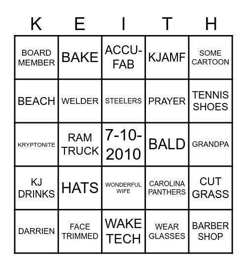 HAPPY 60TH BIRTHDAY Bingo Card