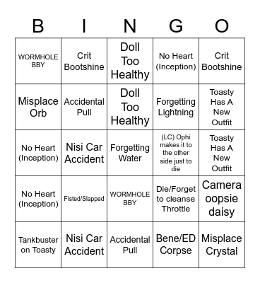 TEA 2 Bingo Card