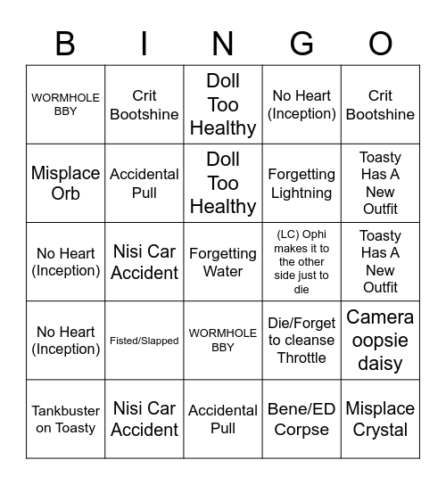 TEA 2 Bingo Card