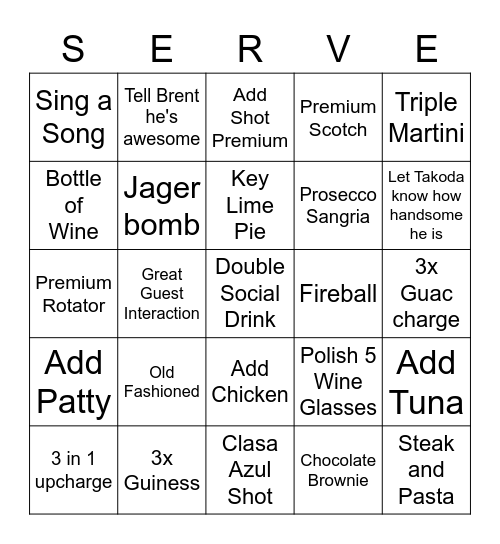 Super Silly Saturday Server Bingo Card