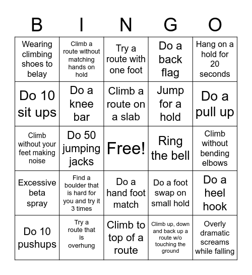 EMG Bingo Card