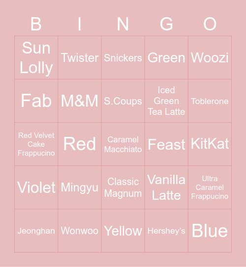 MYEMI Bingo Card