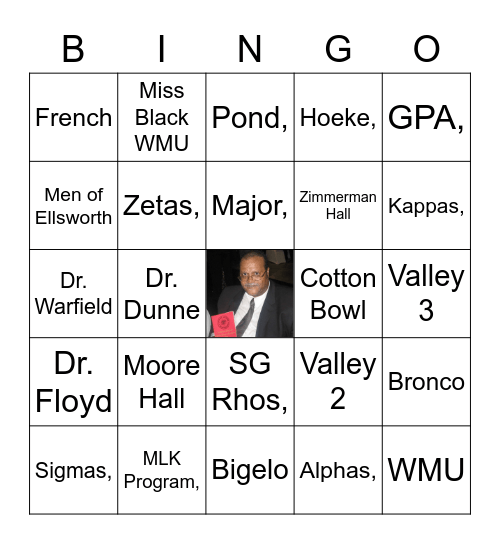 2021 WMU All Class Reunion Bingo Card