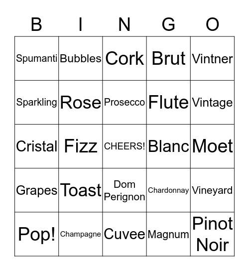 Bubbly Bingo Card