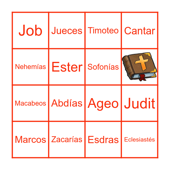 Bingo bíblico Bingo Card