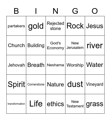 MR #3 Bingo Card