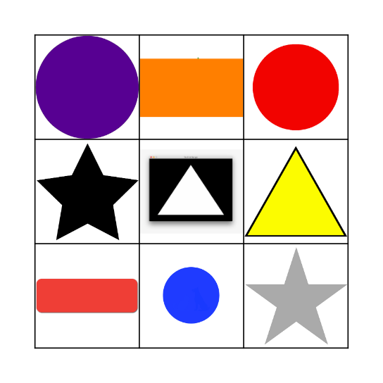 Bingo de colores y formas Bingo Card