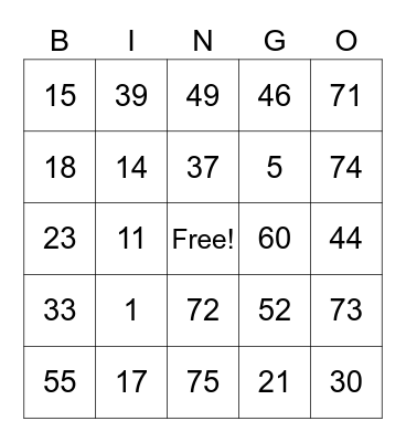 Marilou Ponce Bingo Card