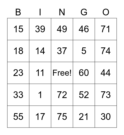 Marilou Ponce Bingo Card