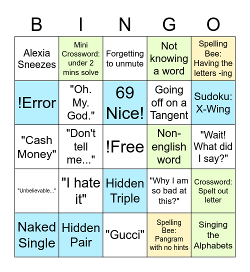 Alexia's Sudoku Stream Bingo! Bingo Card