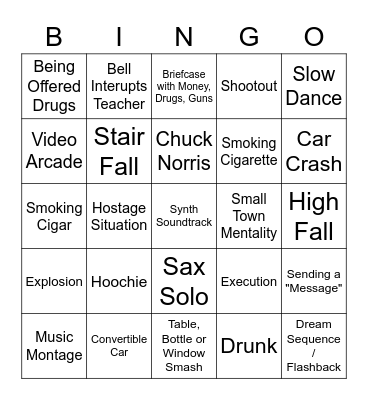80s Bingo Card