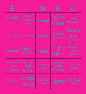 Golden BINGO-Locations Bingo Card