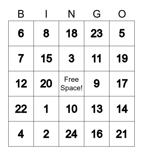 Getting to Know You Bingo Card