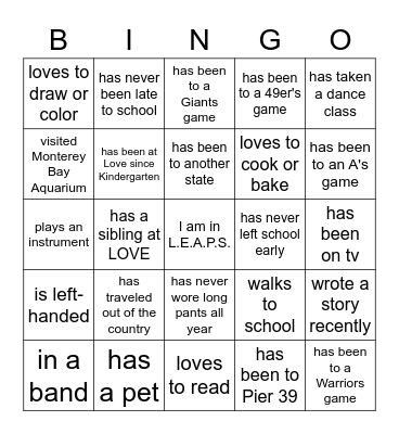 Bingo Card