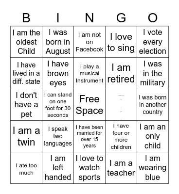 COOKOUT BINGO Card