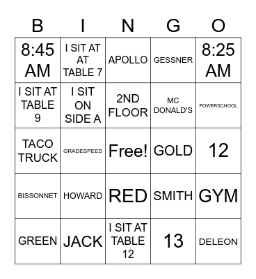 HOW WELL DO YOU KNOW SHS? Bingo Card