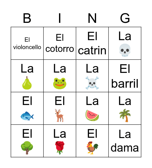 Lotería Mexicana Bingo Card