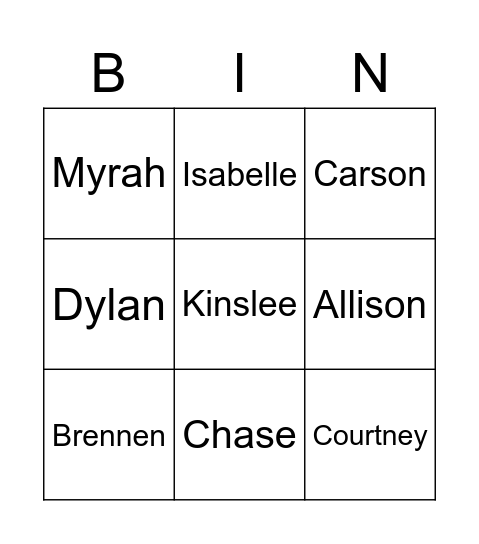 Wynot - Spanish II Bingo Card