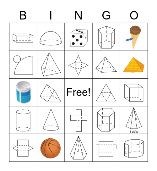 3D Object Bingo Card