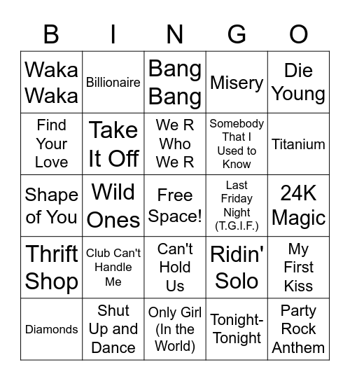 2010s Bingo Card