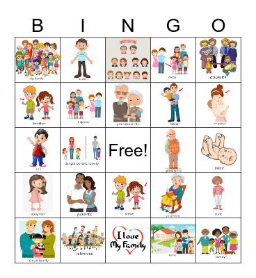 Family Bingo Card