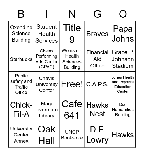 Brave Bingo Card