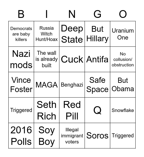 Chud Bingo Card