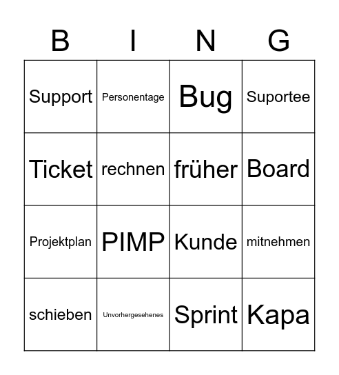 Bullshit Bingo Card
