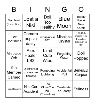 TEA 2 Bingo Card