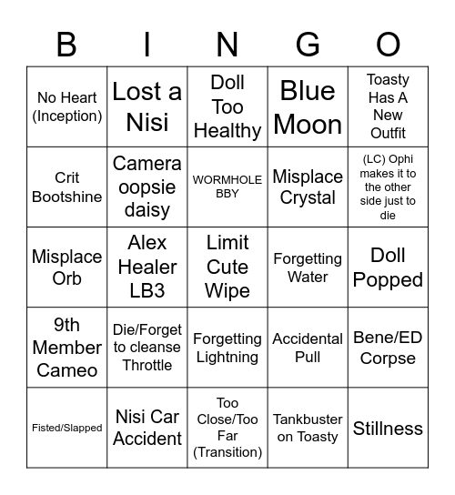 TEA 2 Bingo Card